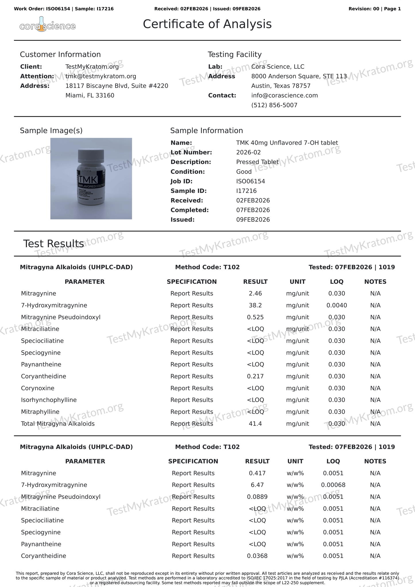 TMK Tabs by TestMyKratom