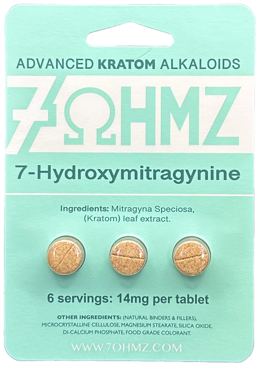 7OHMZ Pure 7-Hydroxymitragynine (7-OH) Kratom Extract Tablets