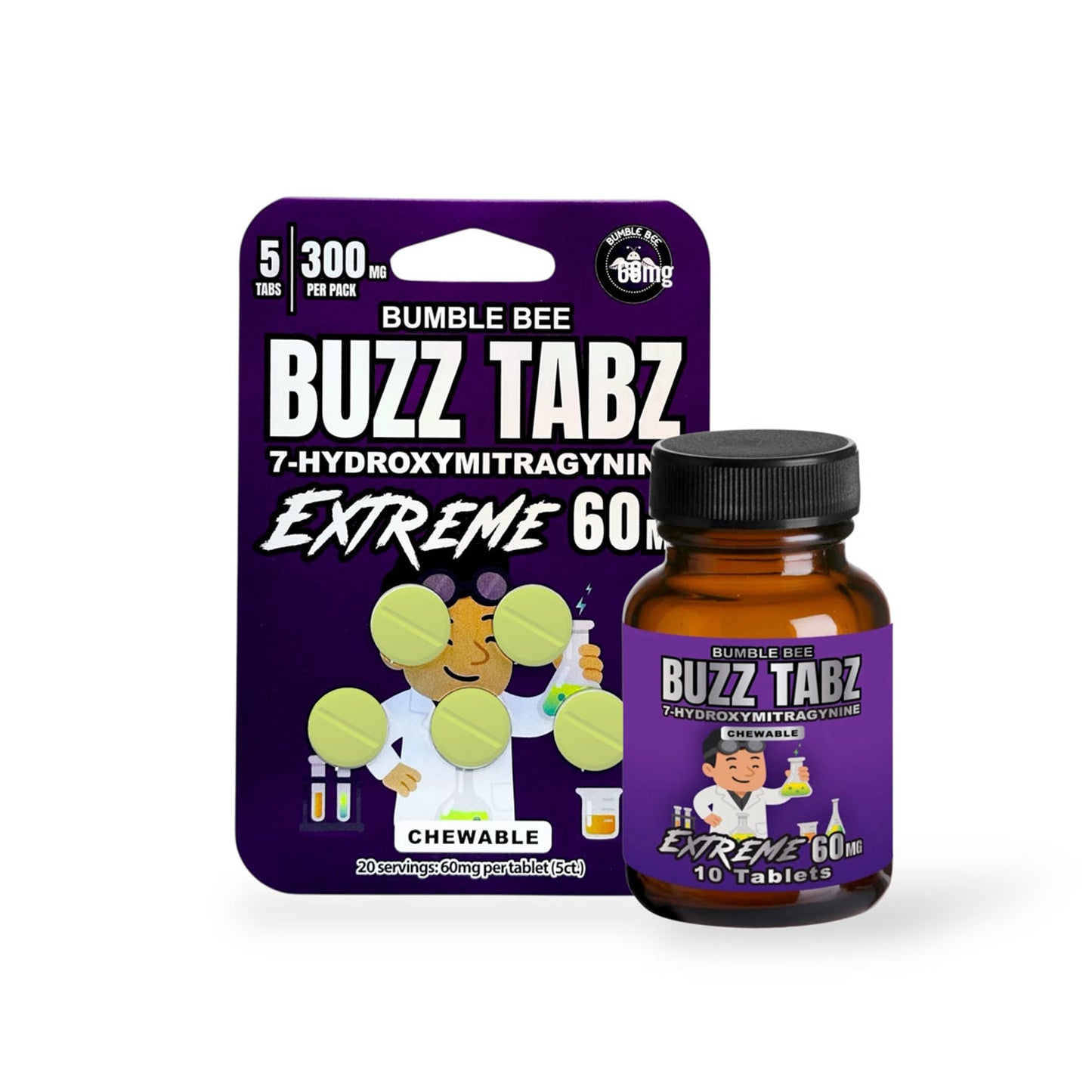 Bumble Bee Buzz Tabz 60mg Extreme Tablets (Box of 6)