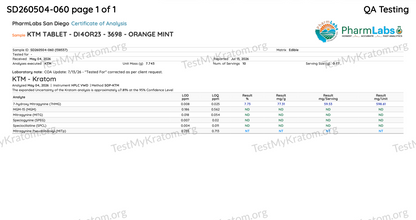 TMK 60mg Tabs by TestMyKratom
